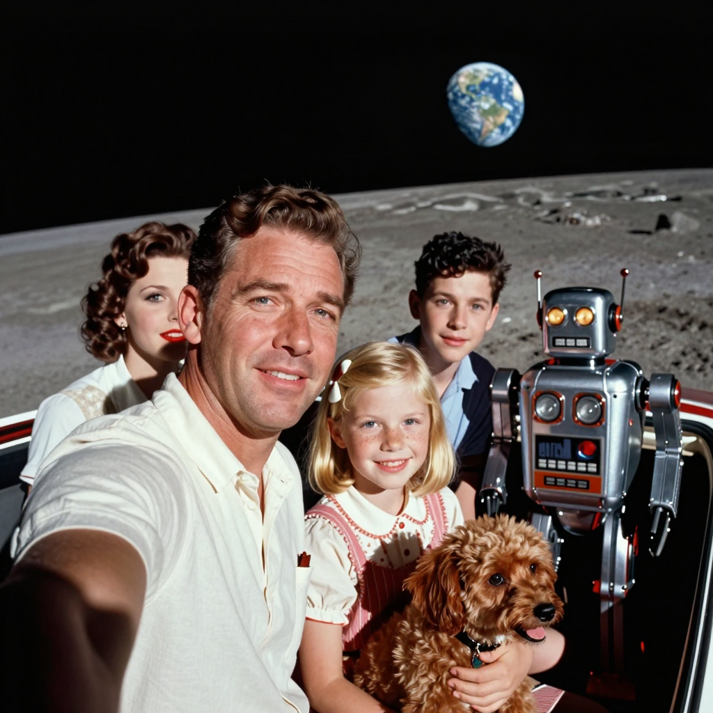 “Family’s Lunar Adventure: From Moon Dust to Martian Dreams”